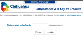 Formulario multas tránsito Chihuahua